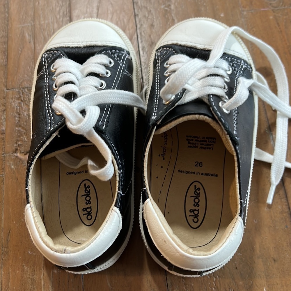 Old soles black leather sneakers - Picture 2 of 11